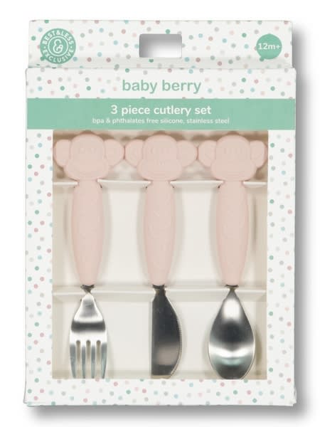 Baby Silicone 3Pce Cutlery Set
