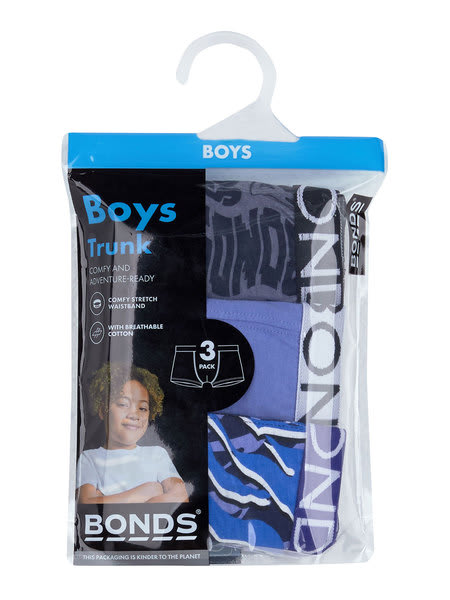 Bonds Boys Trunks 3 Pack - Multi