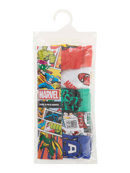 Multi colour Marvel Boys 5 Pack Briefs