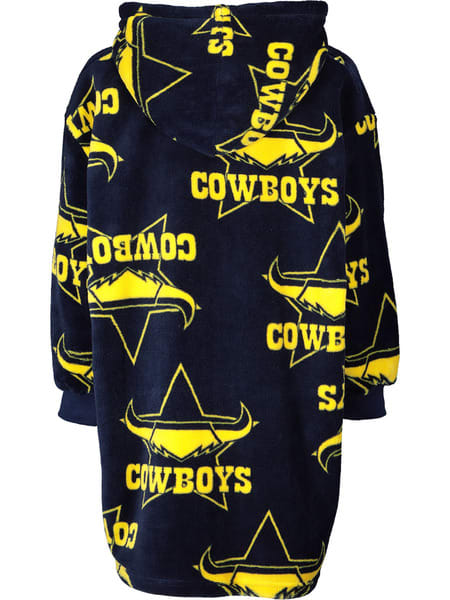 Navy blue Cowboys NRL Youth Oversized Hoodie