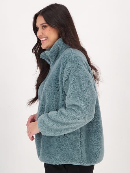 Light green Womens 1/4 Zip Fluffy Fleece | Best&Less™ Online