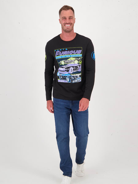 Mens Fast And Furious Long Sleeve Tee