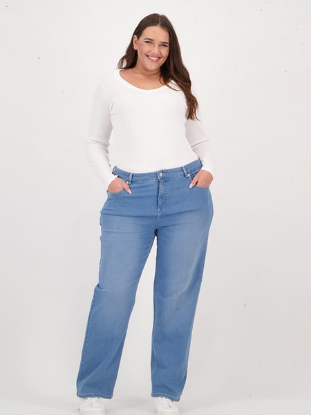 Women's Plus Size Super Stretch Light Blue Denim Jeans 