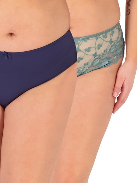 2 Pack bonded bikini panties navy - WOMEN's Panties