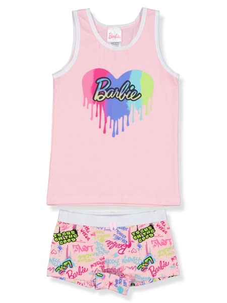 Multi colour Girls Barbie Underwear Set