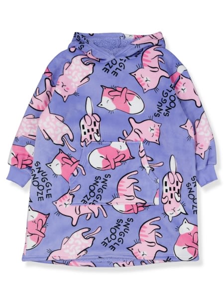 Girls' Oversized Pyjama Hoodies
