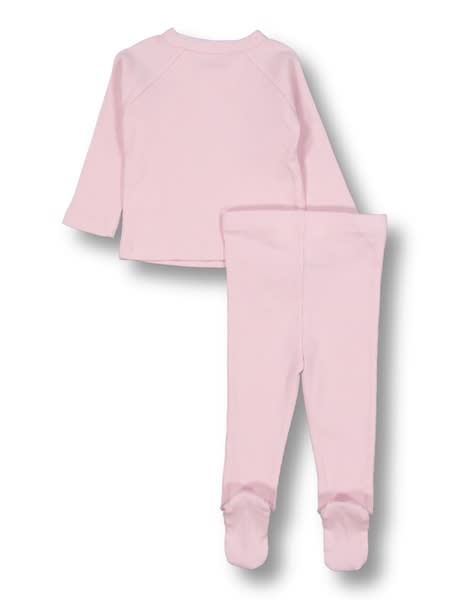 Baby Organic Cotton Rib Pyjama Set By Erin