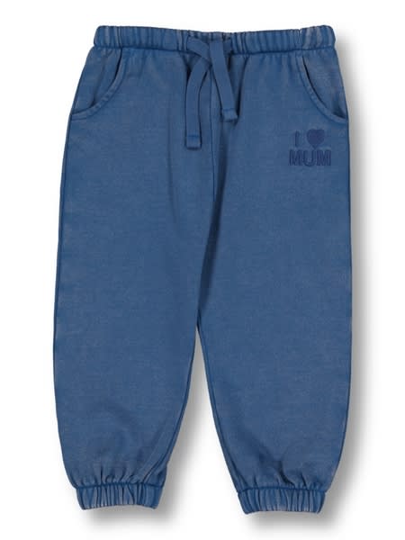 Baby Garment Dyed Fleece Sweatpant With Embroidery