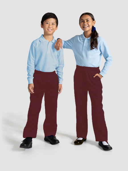 Kids School Tricot Trackpants - Maroon