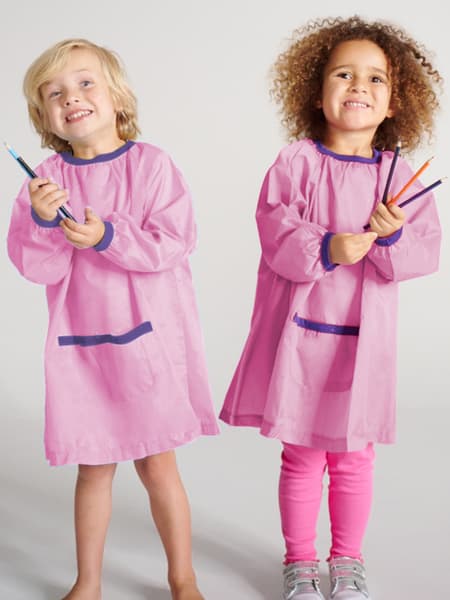 Kids School Art Smock - Medium Pink