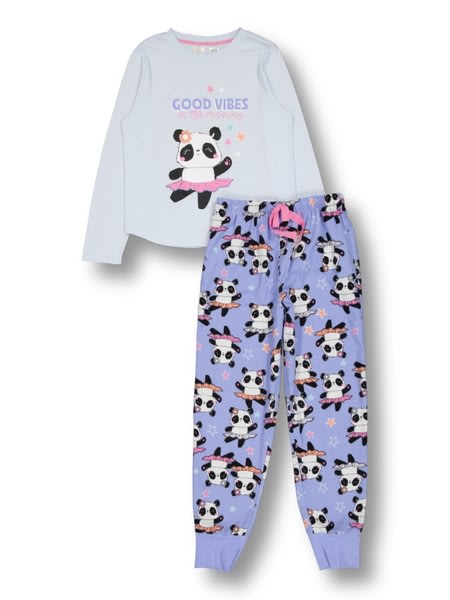 Girls Knit Flannel Pyjama
