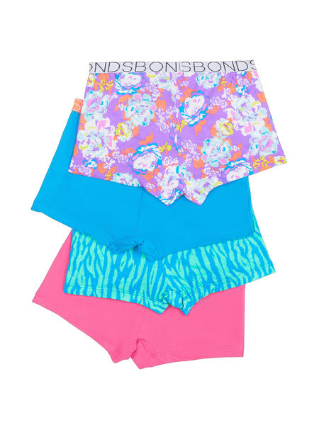 4 Pack Bonds Girls Kids Bikini Plain Pink Comfort Cotton Briefs Undies  Underwear 