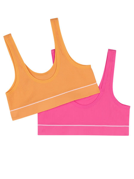Bonds Women's Retro Rib Wirefree Bra - Pink - Size 16