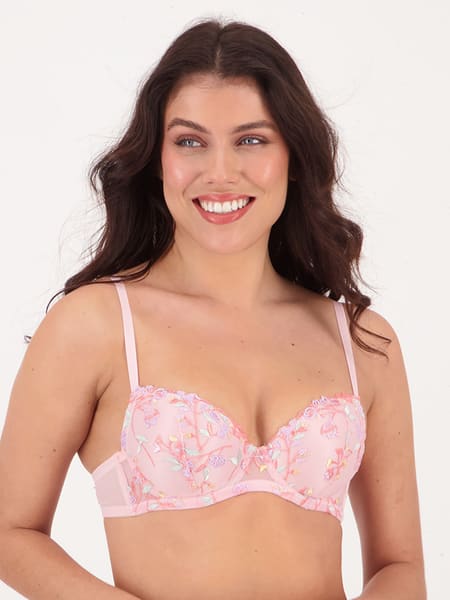 Dylan Demi Embroidered T-Shirt Bra