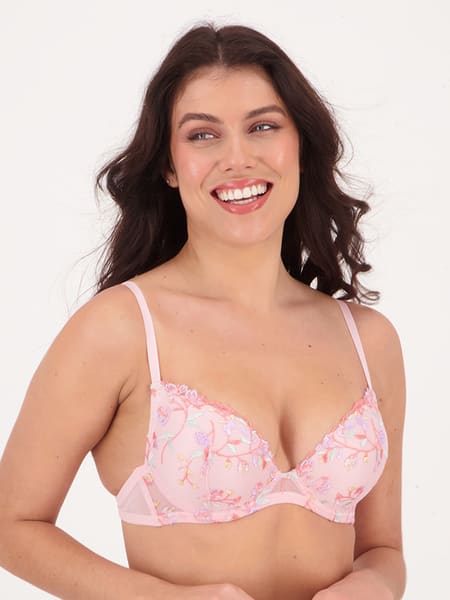 Paige Double Push Up Embroidered Bra