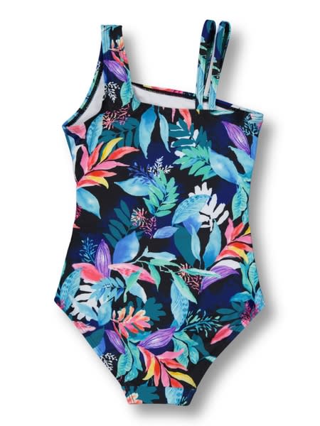 Multi colour Girls Asymmetric Swimsuit | Best&Less™ Online