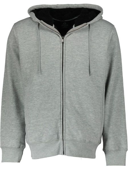 Medium grey Mens Australian Cotton Blend Zip Sherpa Hoodie | Best&Less ...