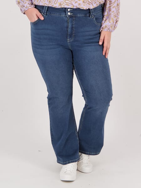 Denim mid wash Womens Plus Size Bootcut Jean