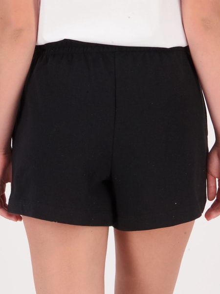 H&H Women's Plus French Terry Longline Shorts Black