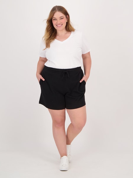Womens Plus Size French Terry Lounge Short