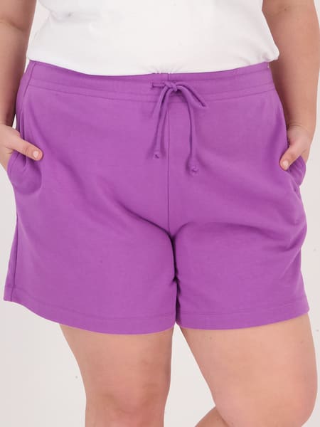 Medium purple Womens Plus Size French Terry Lounge Short