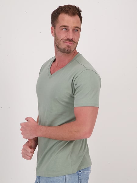 Mens Short Sleeve Australian Cotton V Neck T-Shirt
