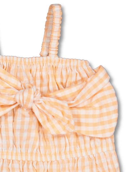 Baby Gingham Bow Front Playsuit