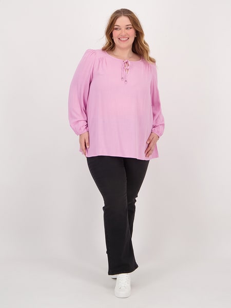 Womens Plus Size Peasant Top