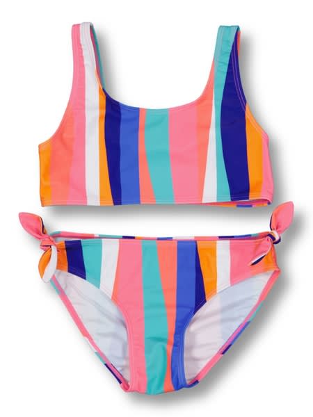 Multi colour Girls Stripe Print Bikini Set | Best&Less™ Online