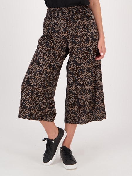 Animal print Womens Shirred Viscose Culottes | Best&Less™ Online