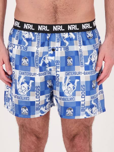 Bulldogs NRL Adult Boxer Shorts