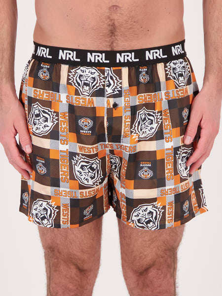 Wests Tigers NRL Adult Boxer Shorts