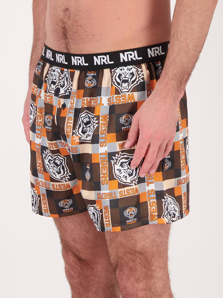 Wests Tigers NRL Adult Boxer Shorts