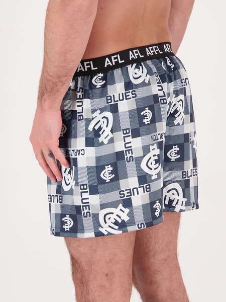 Navy blue Carlton AFL Adult Boxer Shorts | Best&Less™ Online