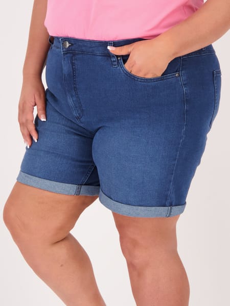 Womens Plus Size Denim Bermuda Short