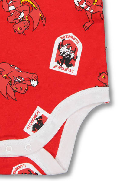 Red Dragons NRL Baby Bodysuit