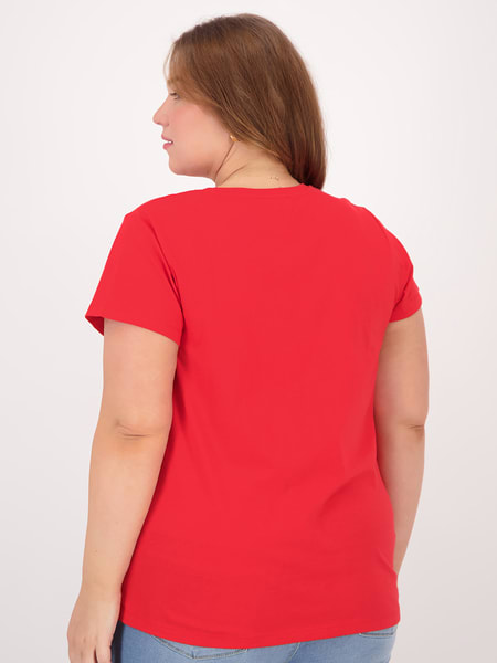 Red Womens Plus Size Tees Tops