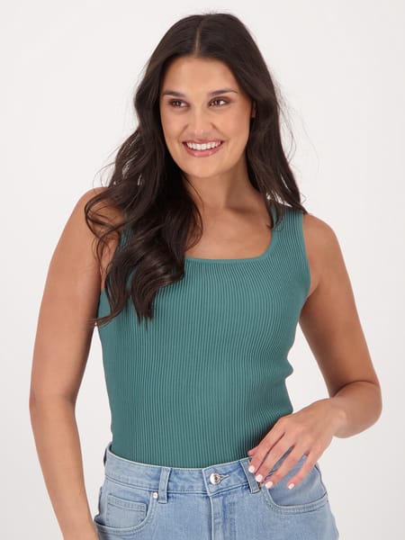 Medium green Womens Rib Knit Tank | Best&Less™ Online