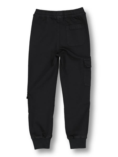 FULL TILT Elastic Waist Girls Cargo Pants - WASHED BLACK