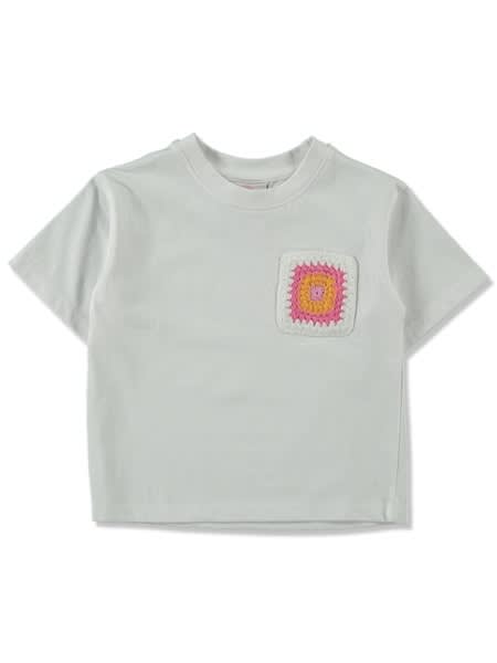 Toddler Girls Crochet Pocket Tshirt