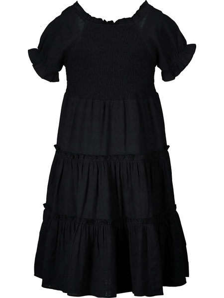 Black Girls Shirred Puff Sleeve Dress | Best&Less™ Online