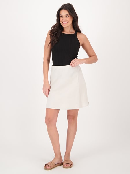 Womens Mini Linen Skirt