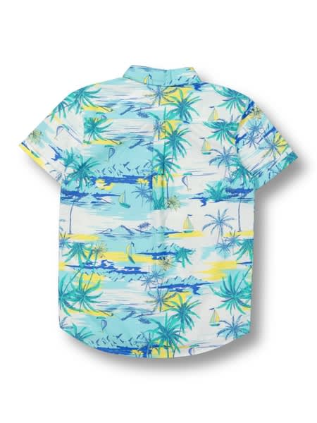 Medium blue Boys Short Sleeve Print Shirt | Best&Less™ Online