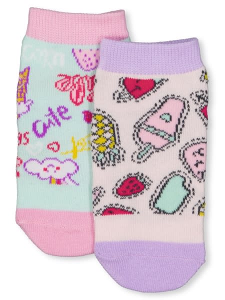 Girls 2 Pack Low Cut Socks