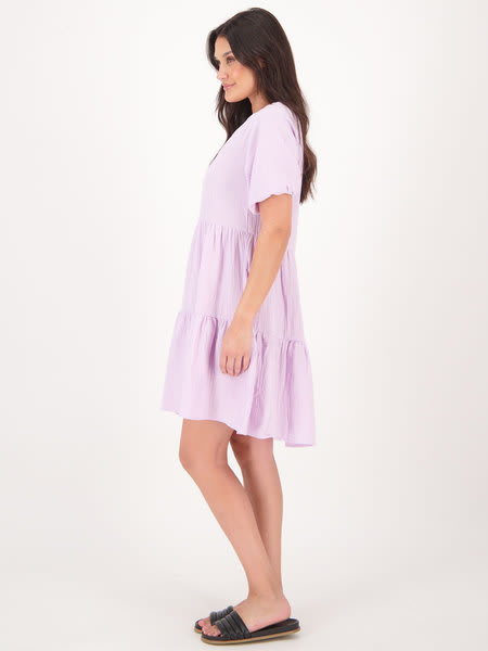 Light purple Womens Puff Sleeve Mini Dress | Best&Less™ Online