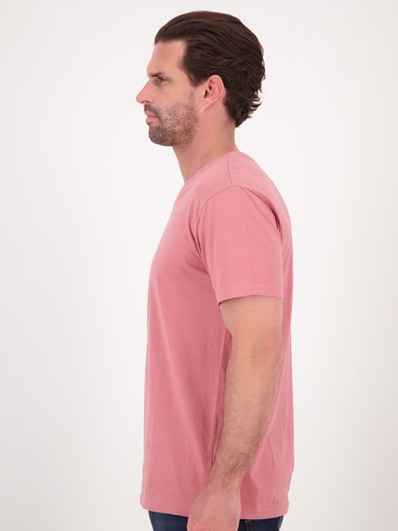 Light pink Mens Short Sleeve Australian Cotton V Neck T-Shirt