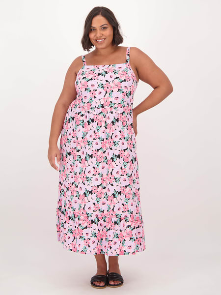 Multi colour Womens Plus Size Fit And Flare Dress | Best&Less™ Online