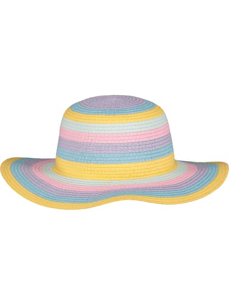 Toddler Girl Rainbow Brim Straw Hat