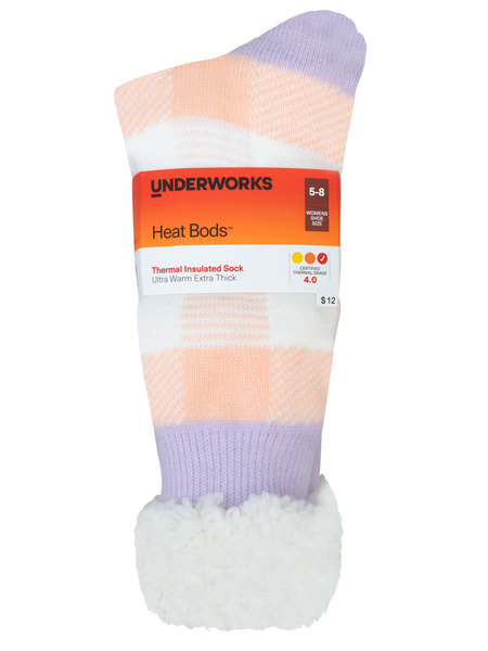 Bed Socks Sherpa Lined Heat Bods Underworks