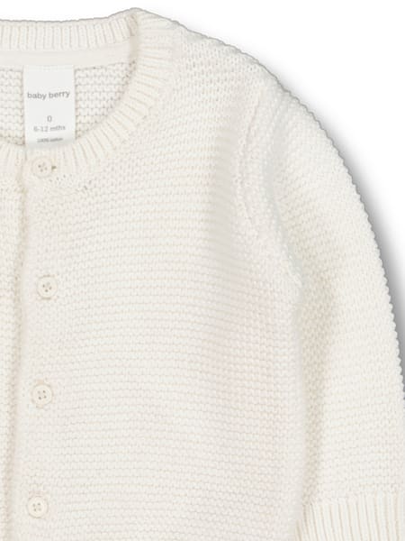 Cream Baby Cotton Knitted Cardigan | Best&Less™ Online